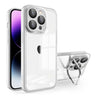 Coque pour iPhone 15 Pro Max avec Support Invisible pour Objectif, Matte Transparent et MagSafe