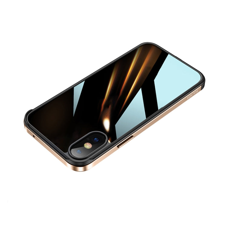 Coque métallique en aluminium antichoc en TPU Pour iPhone X / XS