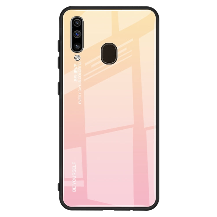 Coque Gradient Color Glass Case Pour Galaxy A60