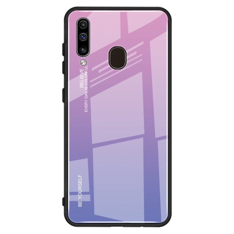 Coque Gradient Color Glass Case Pour Galaxy A60