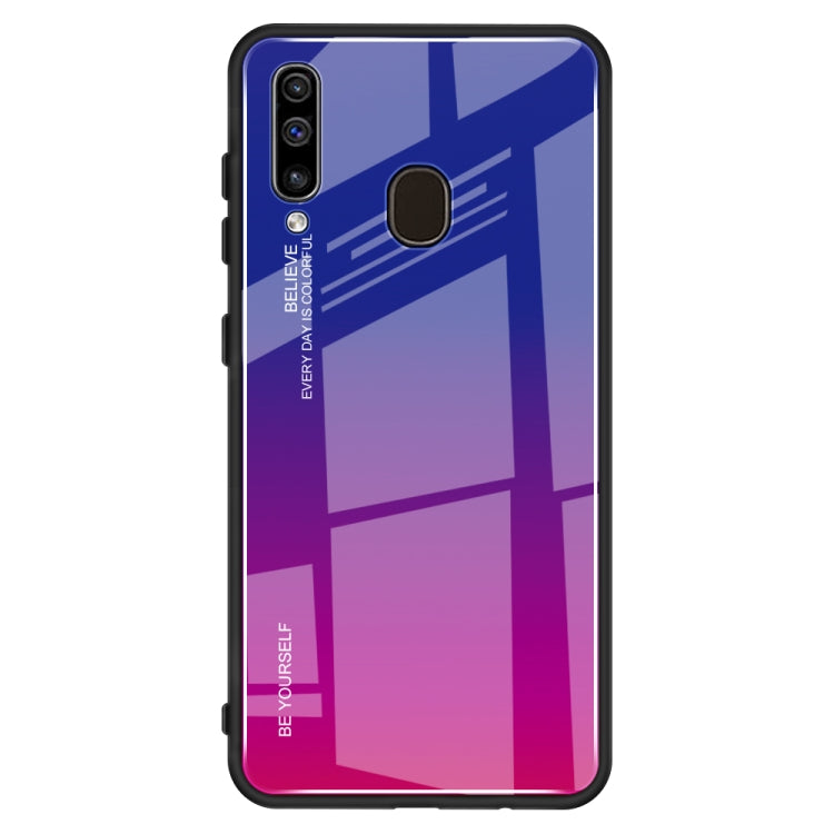 Coque Gradient Color Glass Case Pour Galaxy A60