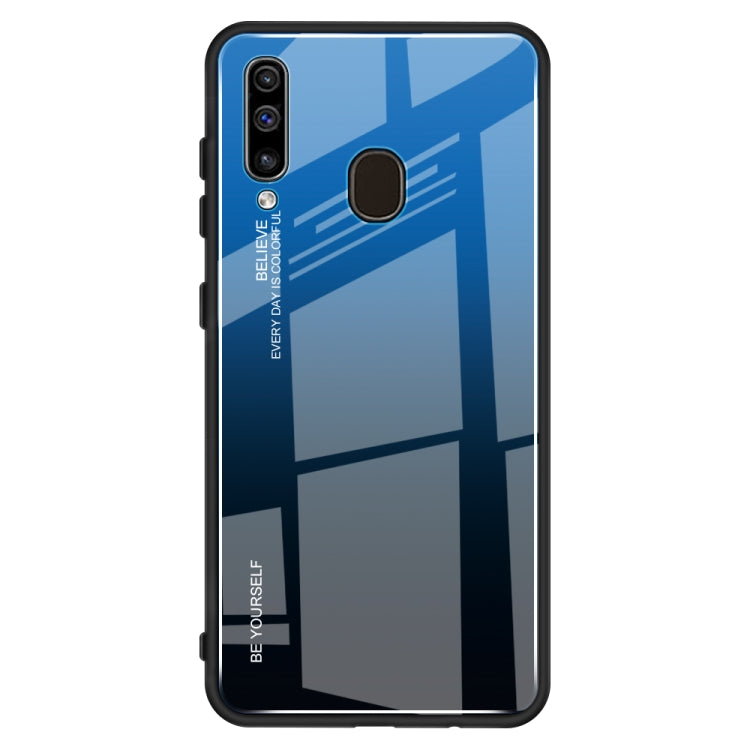 Coque Gradient Color Glass Case Pour Galaxy A60