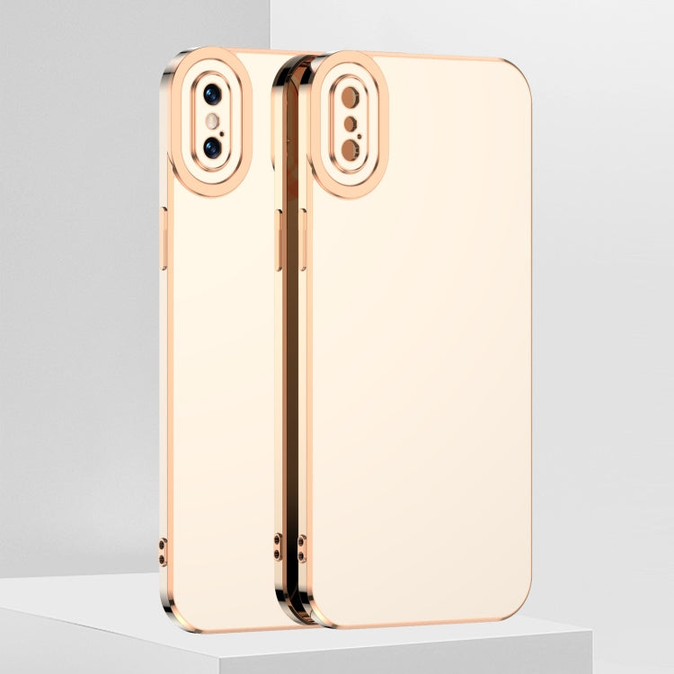 Coque Téléphone TPU galvanoplié 6D pour iPhone X / XS OR