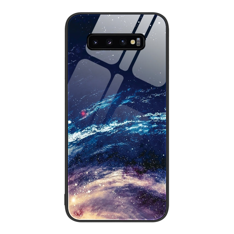 Coque en verre peint coloré Pour Samsung Galaxy S10+