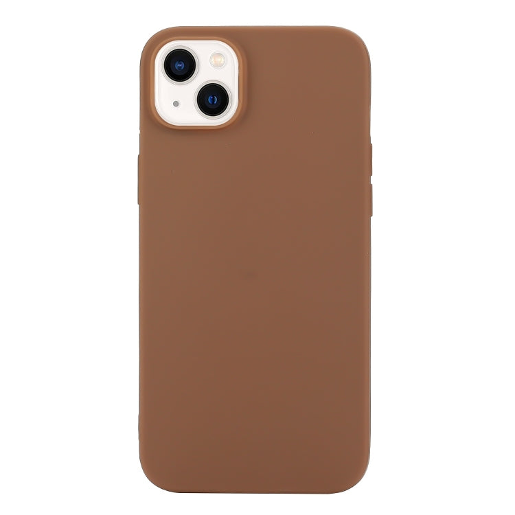 Coque en silicone givré de couleur unie Pour iPhone 14 Plus