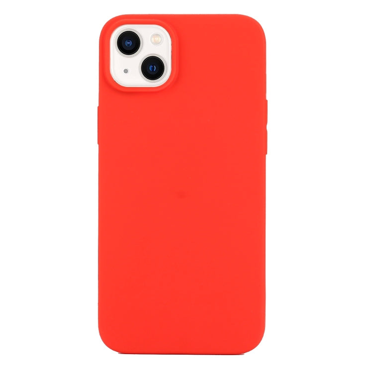 Coque en silicone givré de couleur unie Pour iPhone 14 Plus