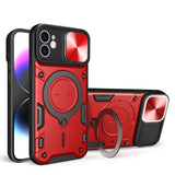 Coque magnétique en bouclier de came coulissante pour iPhone 12