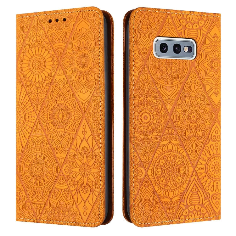 Coque Ethnic Embossed Adsorption Leather Pour Samsung Galaxy S10e