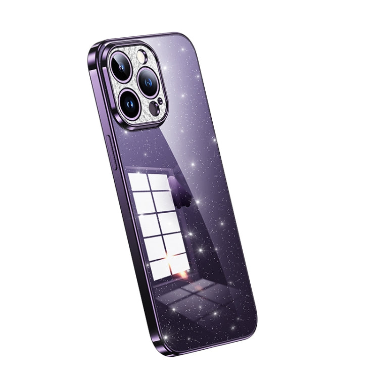 Coque en TPU pailleté transparent galvanisé Pour iPhone 13 Pro