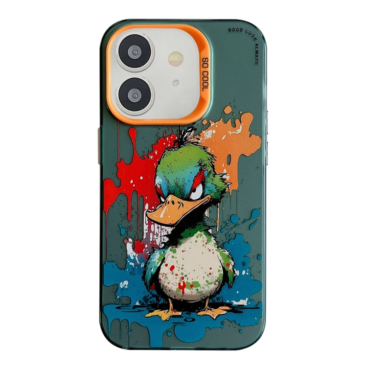 Coque iPhone 11 de peinture à l'huile avec motif animal en PC + TPU