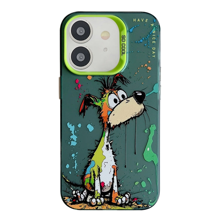 Coque iPhone 11 de peinture à l'huile avec motif animal en PC + TPU