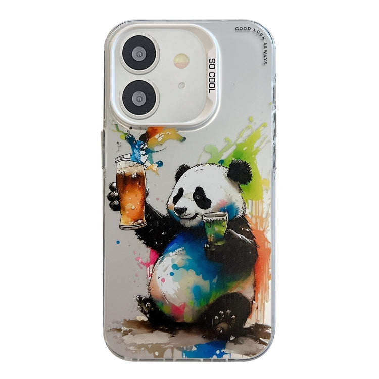 Coque iPhone 11 de peinture à l'huile avec motif animal en PC + TPU