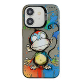 Coque iPhone 11 de peinture à l'huile avec motif animal en PC + TPU