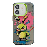 Coque iPhone 11 de peinture à l'huile avec motif animal en PC + TPU