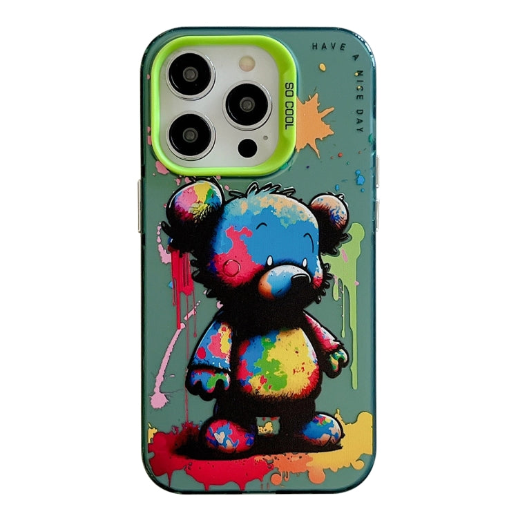 Coque iPhone 12 Pro de peinture à l'huile avec motif animal en PC + TPU