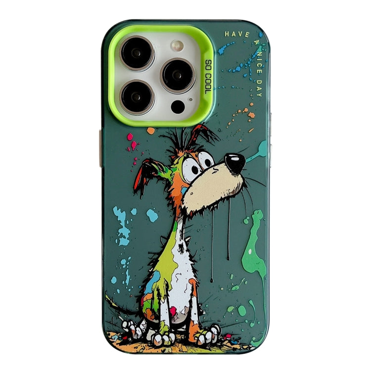 Coque iPhone 12 Pro de peinture à l'huile avec motif animal en PC + TPU