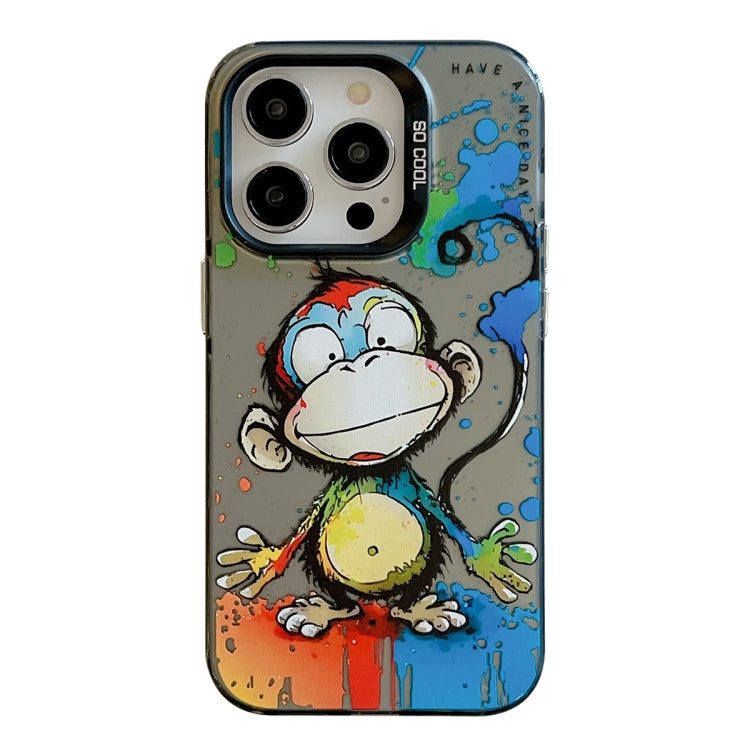 Coque iPhone 12 Pro de peinture à l'huile avec motif animal en PC + TPU