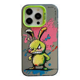 Coque iPhone 12 Pro de peinture à l'huile avec motif animal en PC + TPU