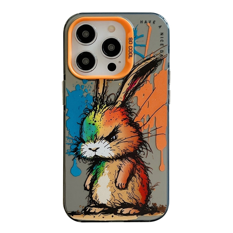 Coque iPhone 12 Pro de peinture à l'huile avec motif animal en PC + TPU