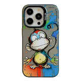 Coque iPhone 12 Pro Max de peinture à l'huile avec motif animal en PC + TPU