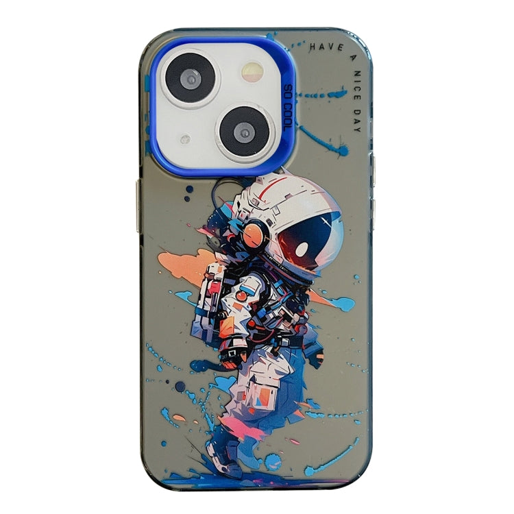 Coque peinture à l'huile avec motif animal en PC + TPU pour iPhone 13