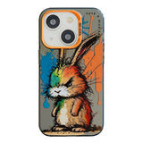 Coque peinture à l'huile avec motif animal en PC + TPU pour iPhone 13