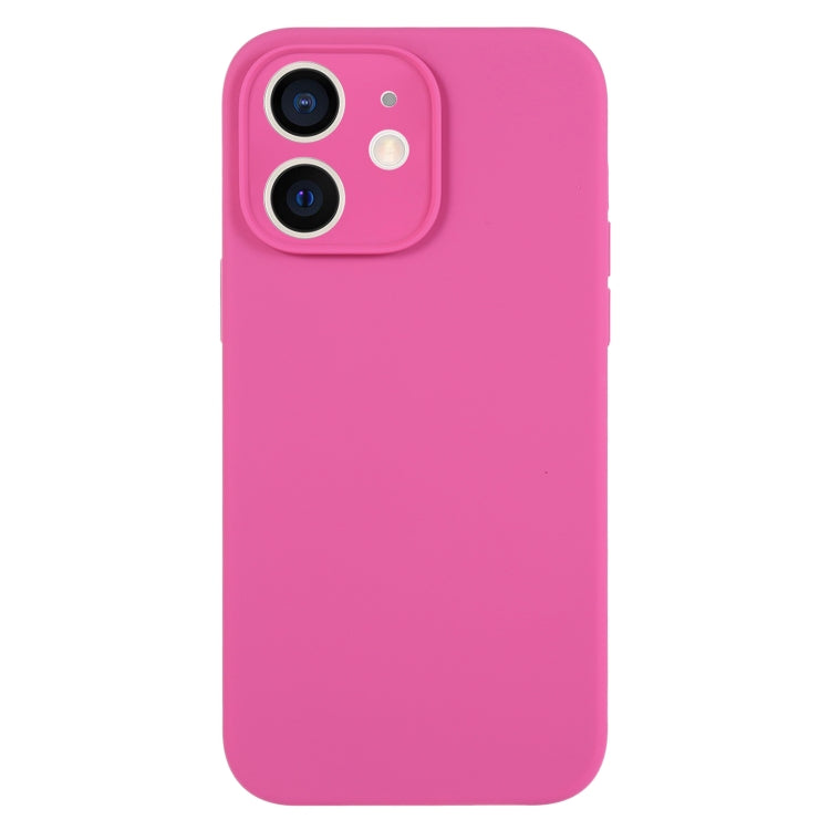 Coque à pores fins en silicone liquide de couleur pure Pour iPhone 12