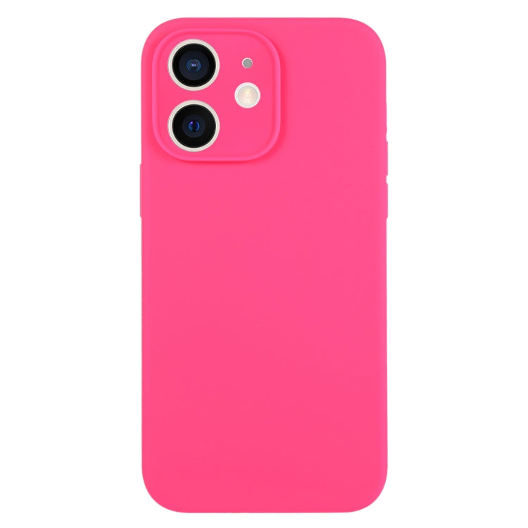 Coque à pores fins en silicone liquide de couleur pure Pour iPhone 12