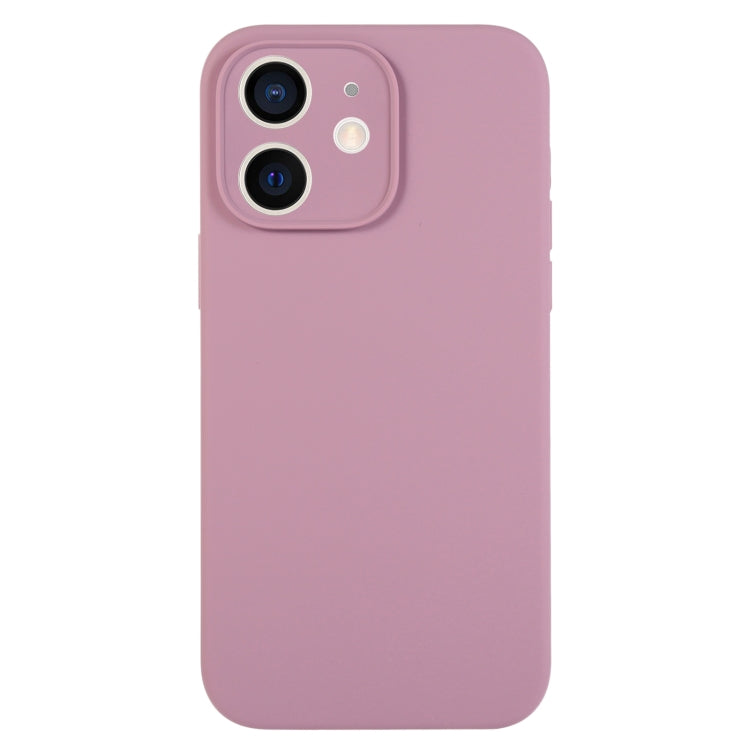 Coque à pores fins en silicone liquide de couleur pure Pour iPhone 12