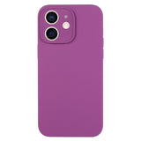 Coque à pores fins en silicone liquide de couleur pure Pour iPhone 12