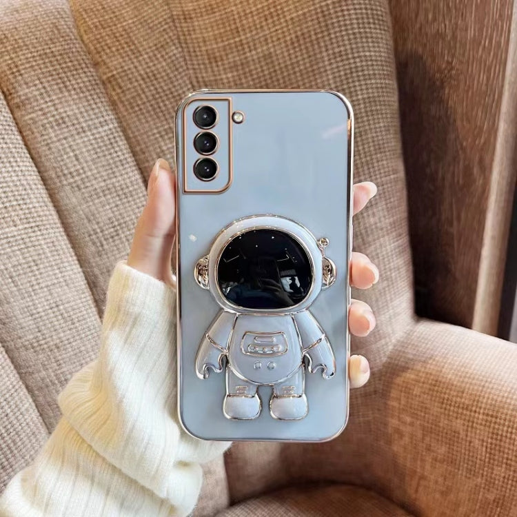 Coque Plating Astronaut Holder Pour Samsung Galaxy S22 5G