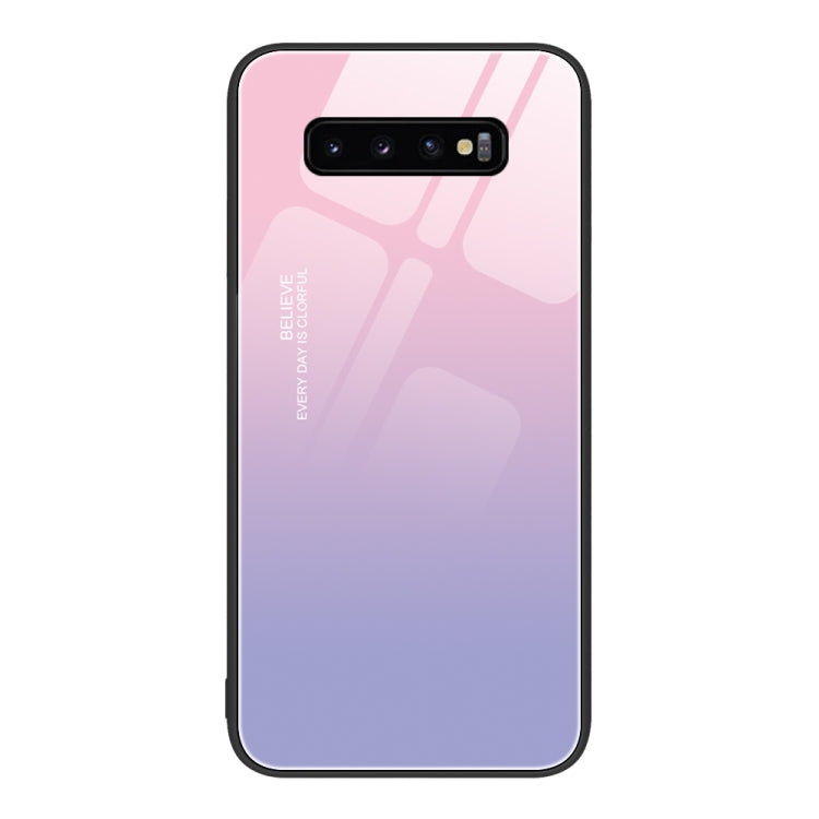 Coque en verre peint coloré Pour Samsung Galaxy S10+