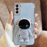 Coque avec support d'astronaute par galvanoplastie Pour Samsung Galaxy S23 + 5G