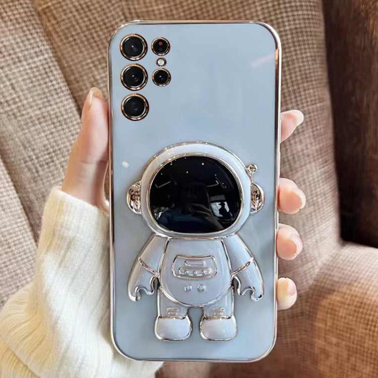 Coque avec support d'astronaute par galvanoplastie Pour Samsung Galaxy S23 Ultra 5G