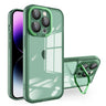 Coque pour iPhone 15 Pro avec Support Invisible pour Objectif, Matte Transparent et MagSafe