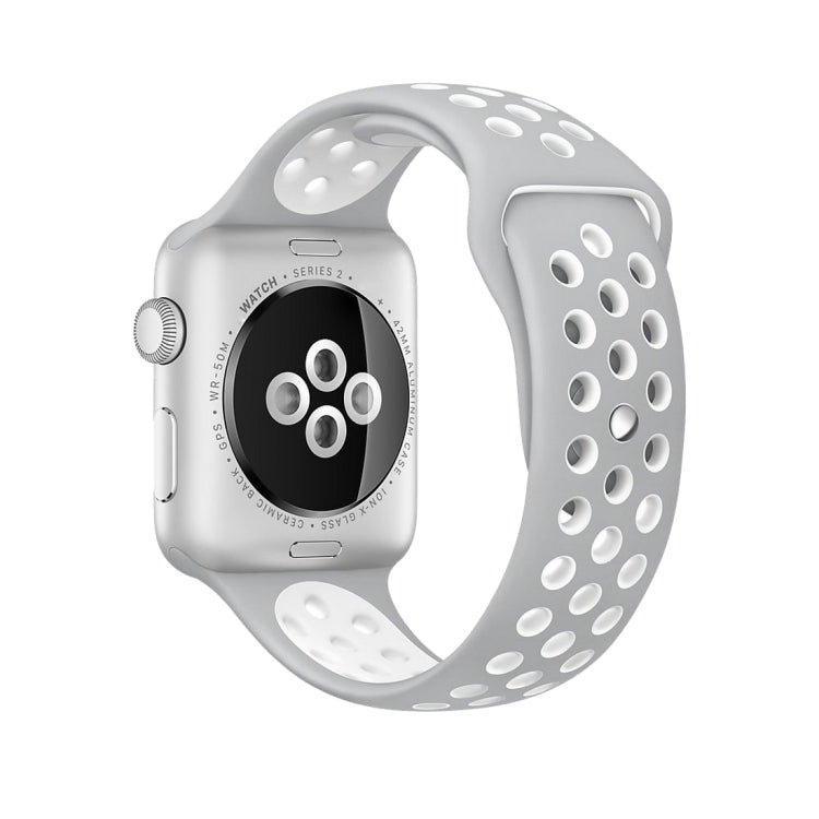 Bracelet de sport en silicone classique Pour Apple Watch Series 9,8,7 41 mm / SE 2 & SE  40 mm