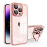 Coque pour iPhone 15 Pro Max avec Support Invisible pour Objectif, Matte Transparent et MagSafe