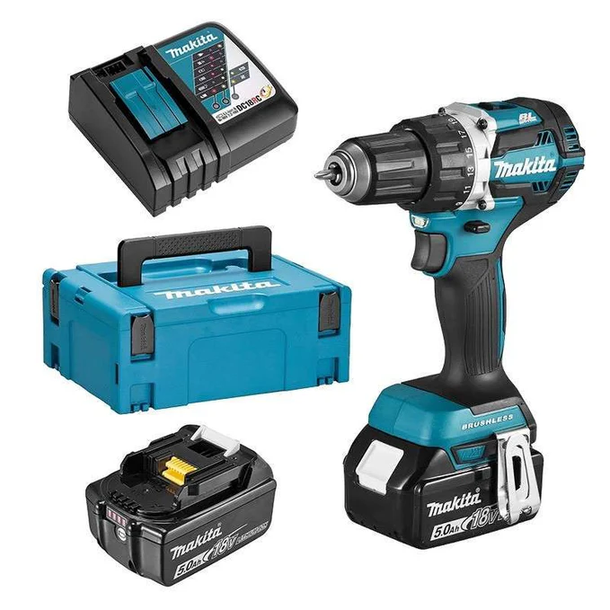 Perceuse visseuse 18V 2x5Ah + Chargeur + Makpack DDF484RTJ Makita Perceuse visseuse 18V 2x5Ah + Chargeur + Makpack DDF484RTJ Makita