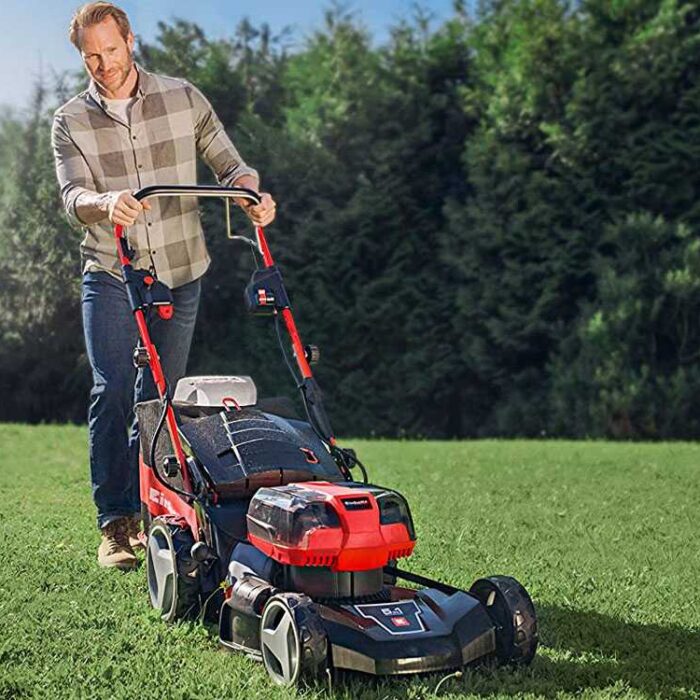 Tondeuse à gazon à batterie Einhell GE-CM 36/47 S HW Li - Tondeuse autotractée 47 cm - 4 X 4Ah